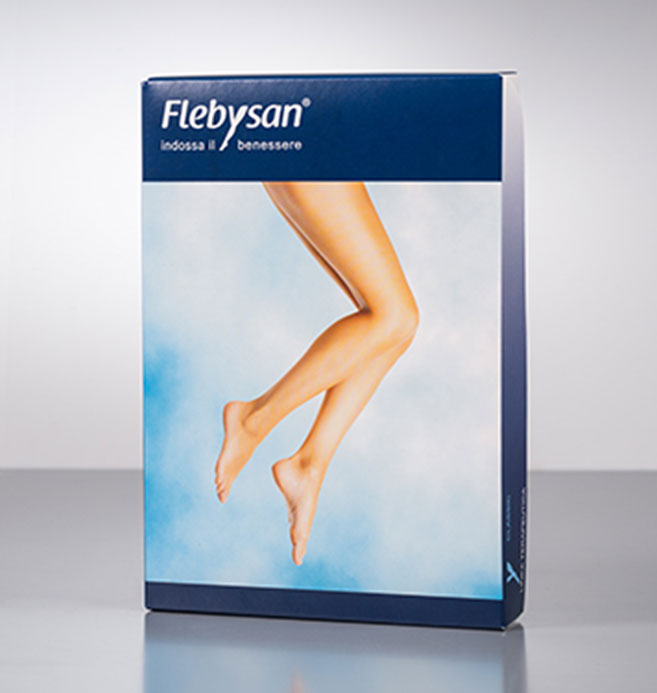 Linea calze terapeutiche prevenzione affaticamento gambe Flebysan